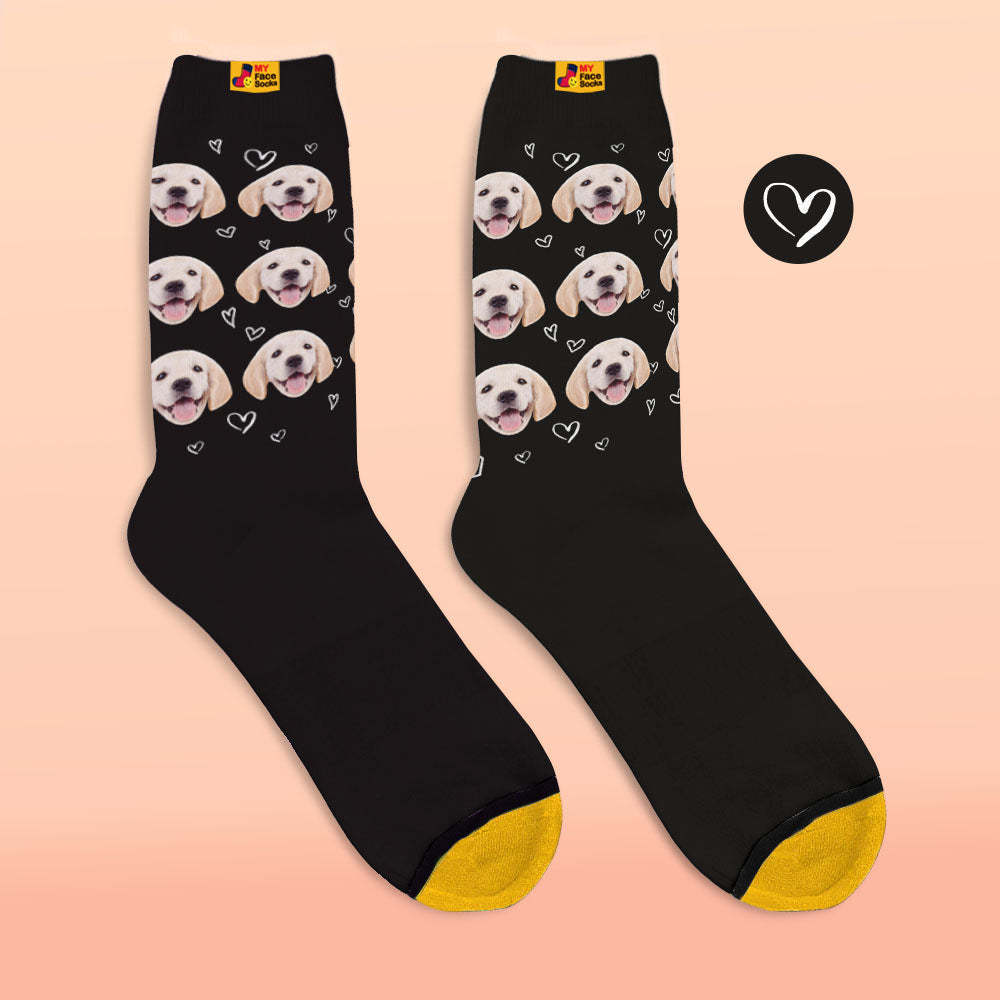 Calcetines Impresos Digitales 3d Personalizados Calcetines Personalizados Con Fotos Love Pet Socks - MyFaceSocksES