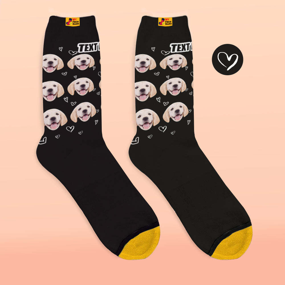 Calcetines Impresos Digitales 3d Personalizados Calcetines Personalizados Con Fotos Love Pet Socks - MyFaceSocksES