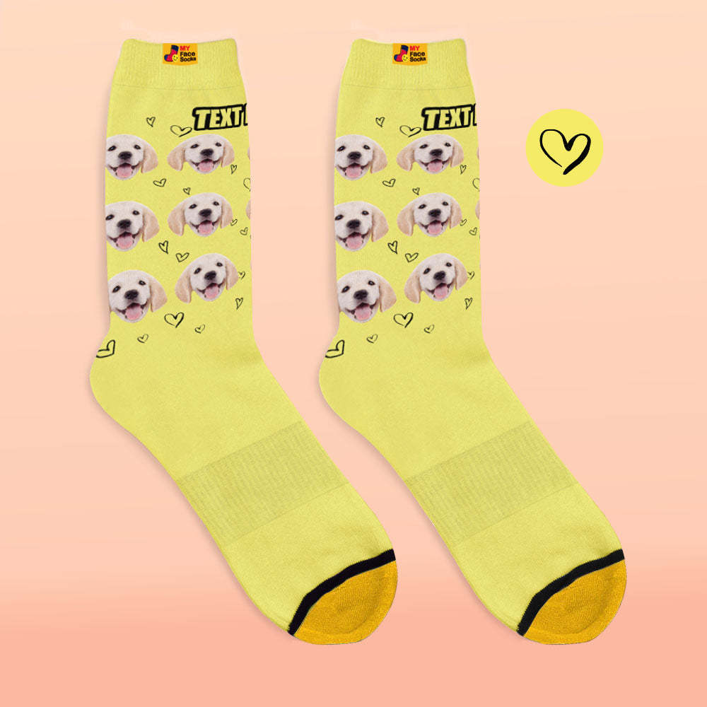 Calcetines Impresos Digitales 3d Personalizados Calcetines Personalizados Con Fotos Love Pet Socks - MyFaceSocksES