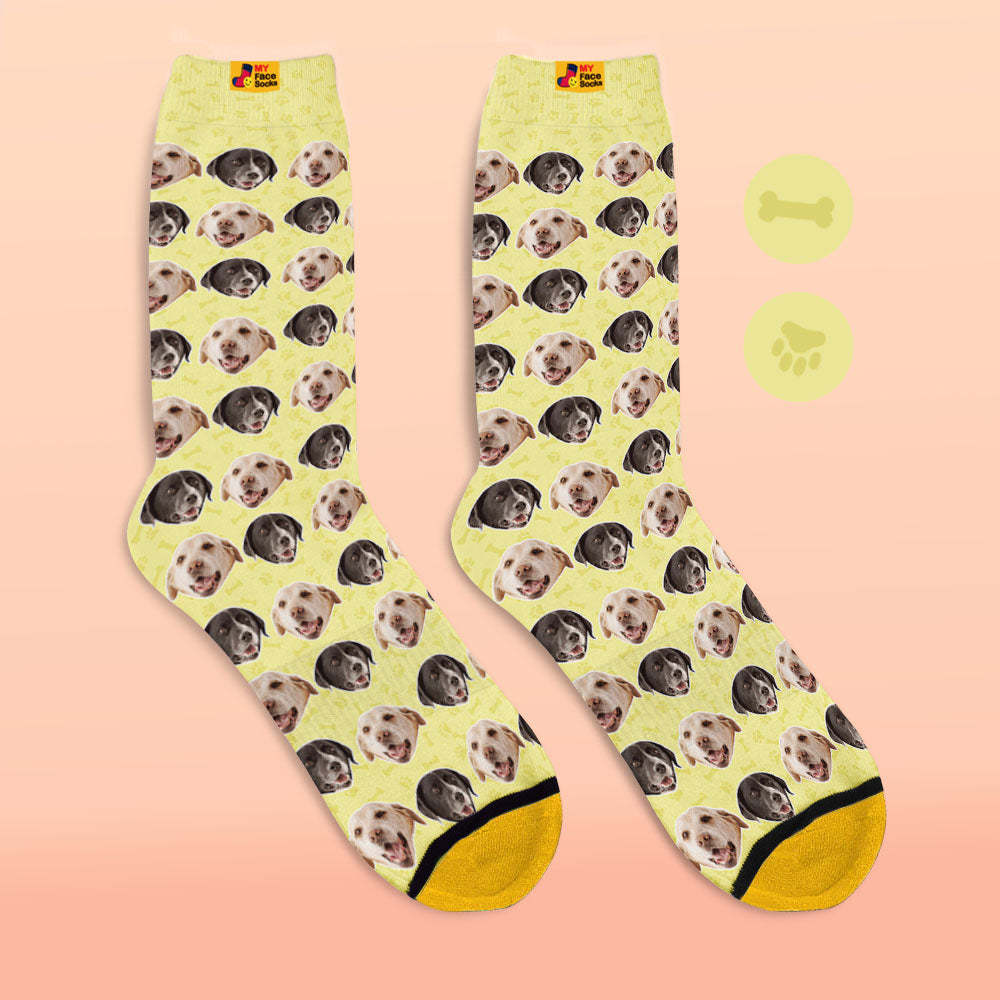 Calcetines Impresos Digitales 3d Personalizados Calcetines Para Perros Dos Caras - MyFaceSocksES