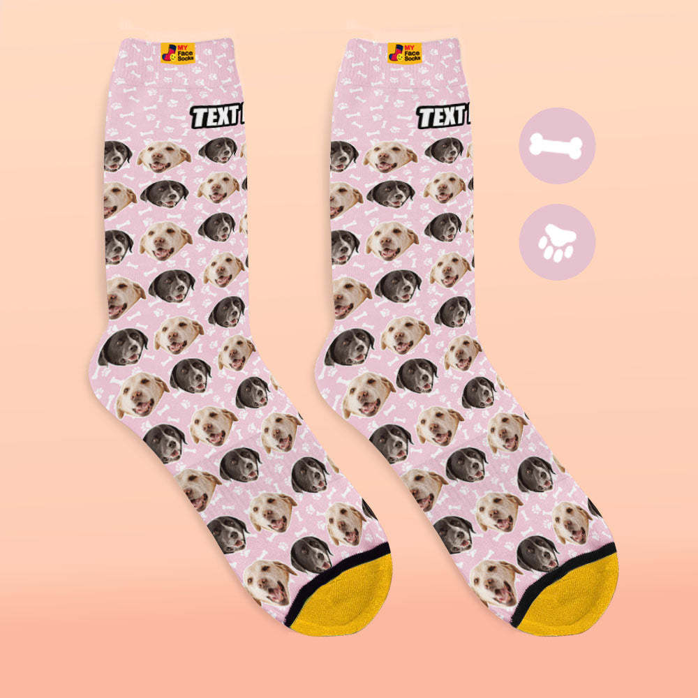 Calcetines Impresos Digitales 3d Personalizados Calcetines Para Perros Dos Caras - MyFaceSocksES