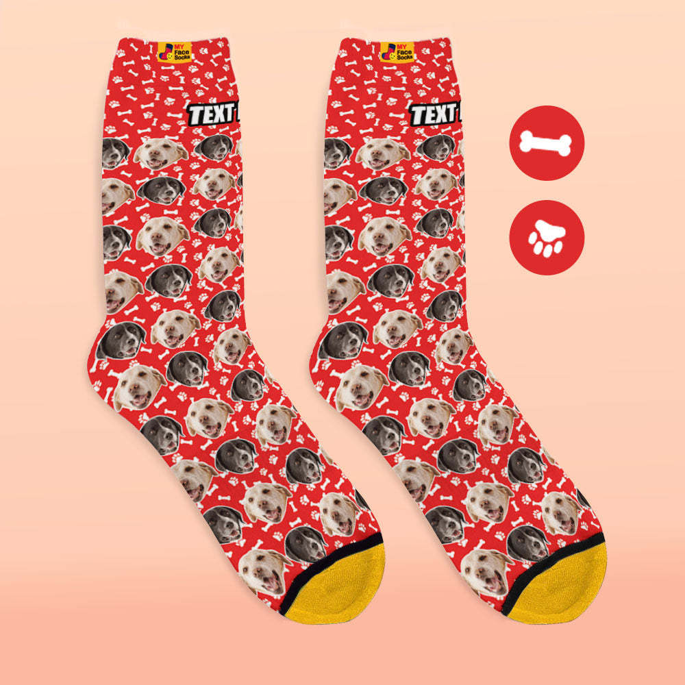 Calcetines Impresos Digitales 3d Personalizados Calcetines Para Perros Dos Caras - MyFaceSocksES