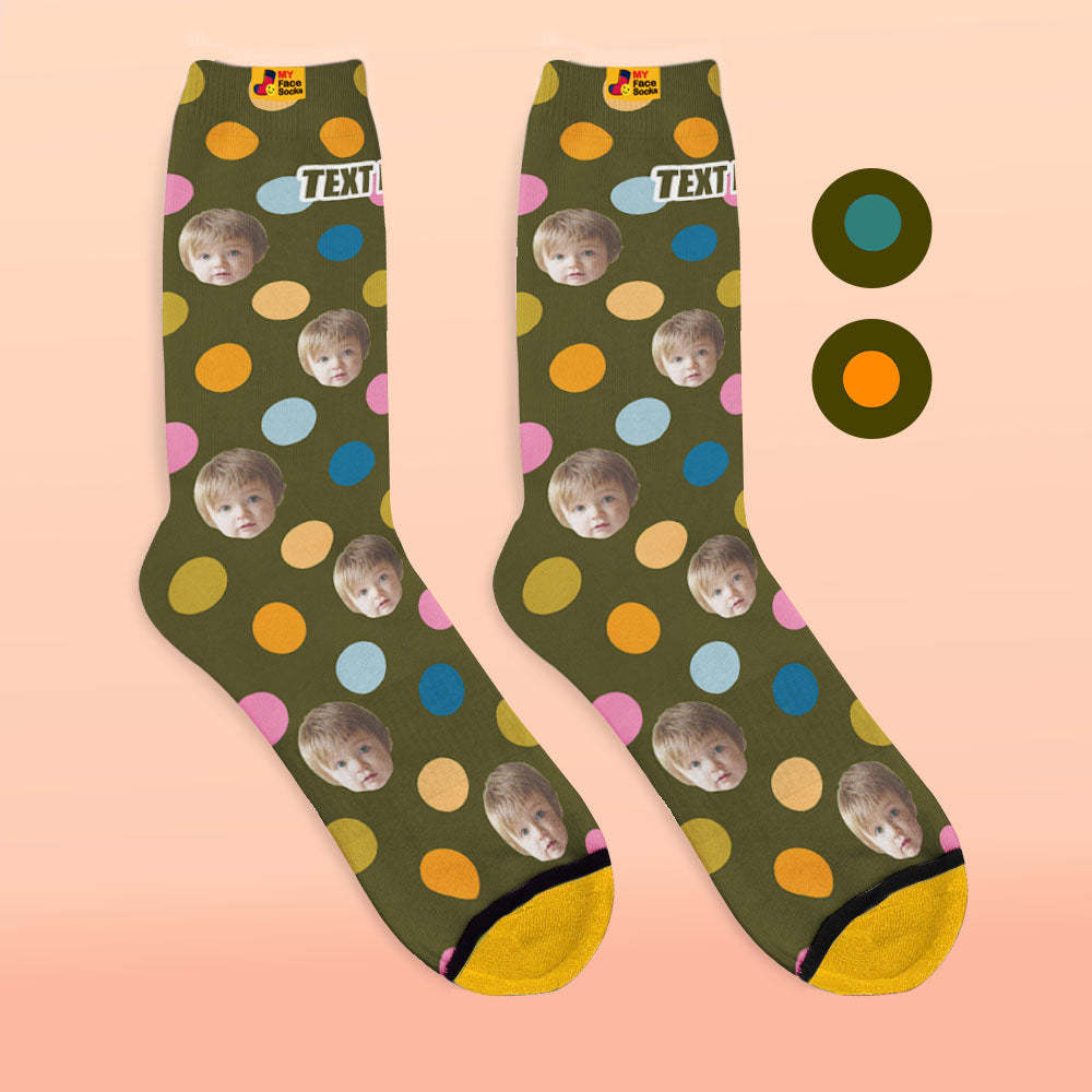 Calcetines Impresos Digitalmente En 3d Personalizados Agregue Imágenes Y Nombre Su Cara En Puntos - MyFaceSocksES