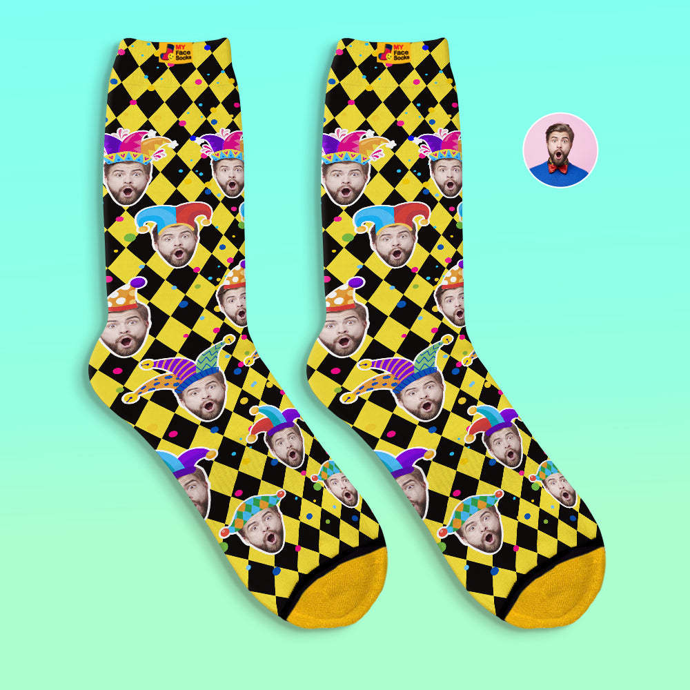 Calcetines Impresos Digitales Personalizados En 3d Calcetines Divertidos De La Cara Del Regalo Del Día De San Valentín - MyFaceSocksES