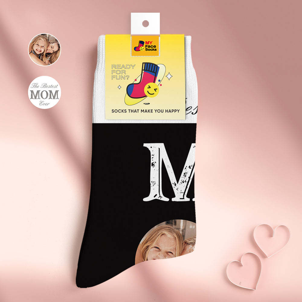 Calcetines Personalizados Para La Cara, Regalos Personalizados Para El Día De La Madre, Calcetines Impresos Digitales En 3d Para La Mejor Mamá - MyFaceSocksES