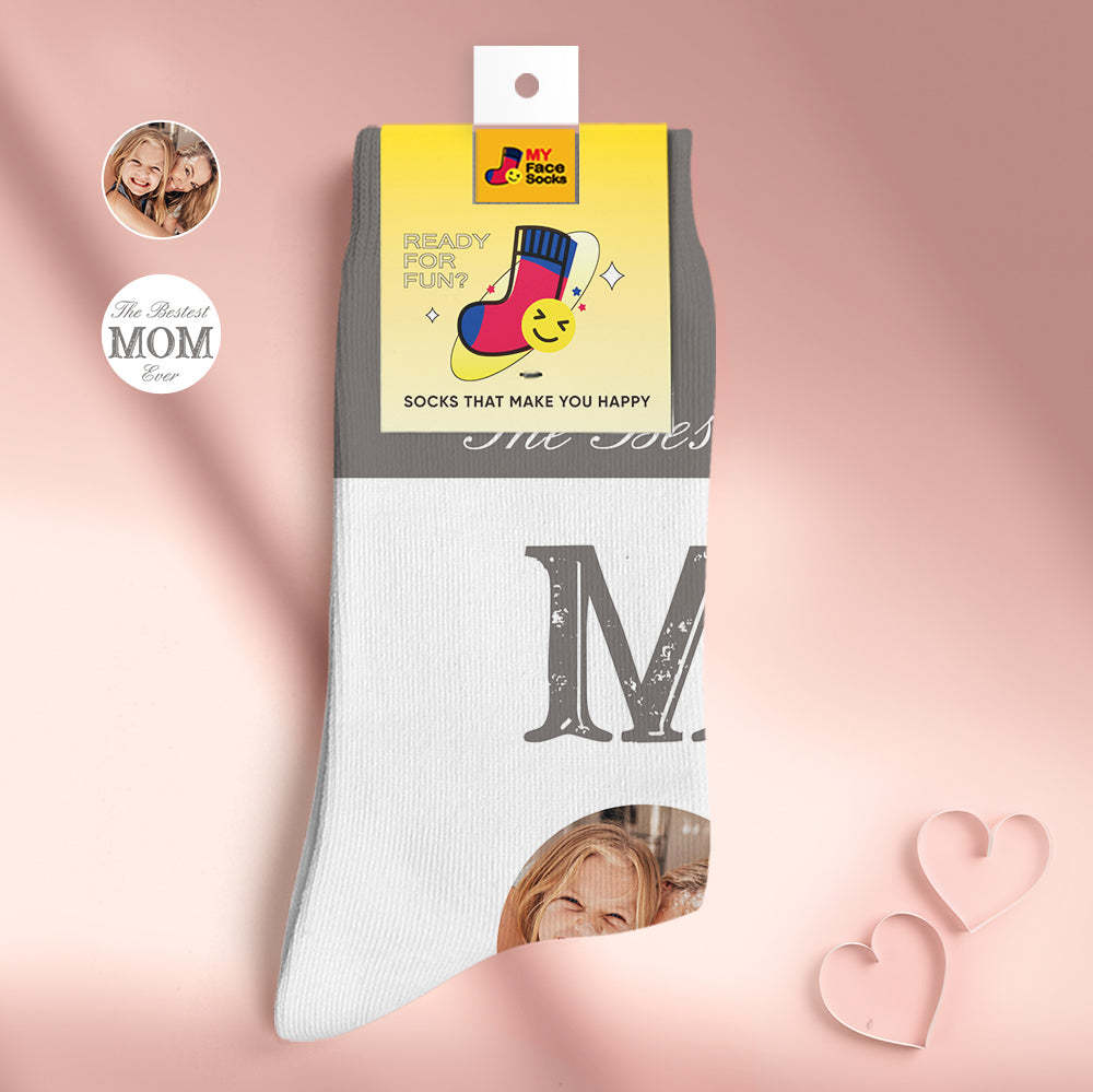 Calcetines Personalizados Para La Cara, Regalos Personalizados Para El Día De La Madre, Calcetines Impresos Digitales En 3d Para La Mejor Mamá - MyFaceSocksES