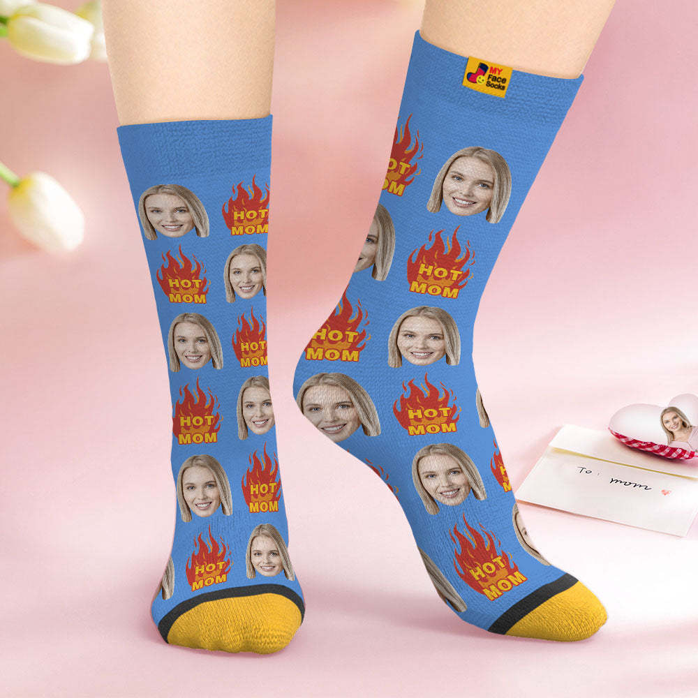 La Cara Personalizada Pega Los Calcetines Impresos Digitales 3d De Los Regalos Sorpresa Personalizados Para Hot Mama - MyFaceSocksES