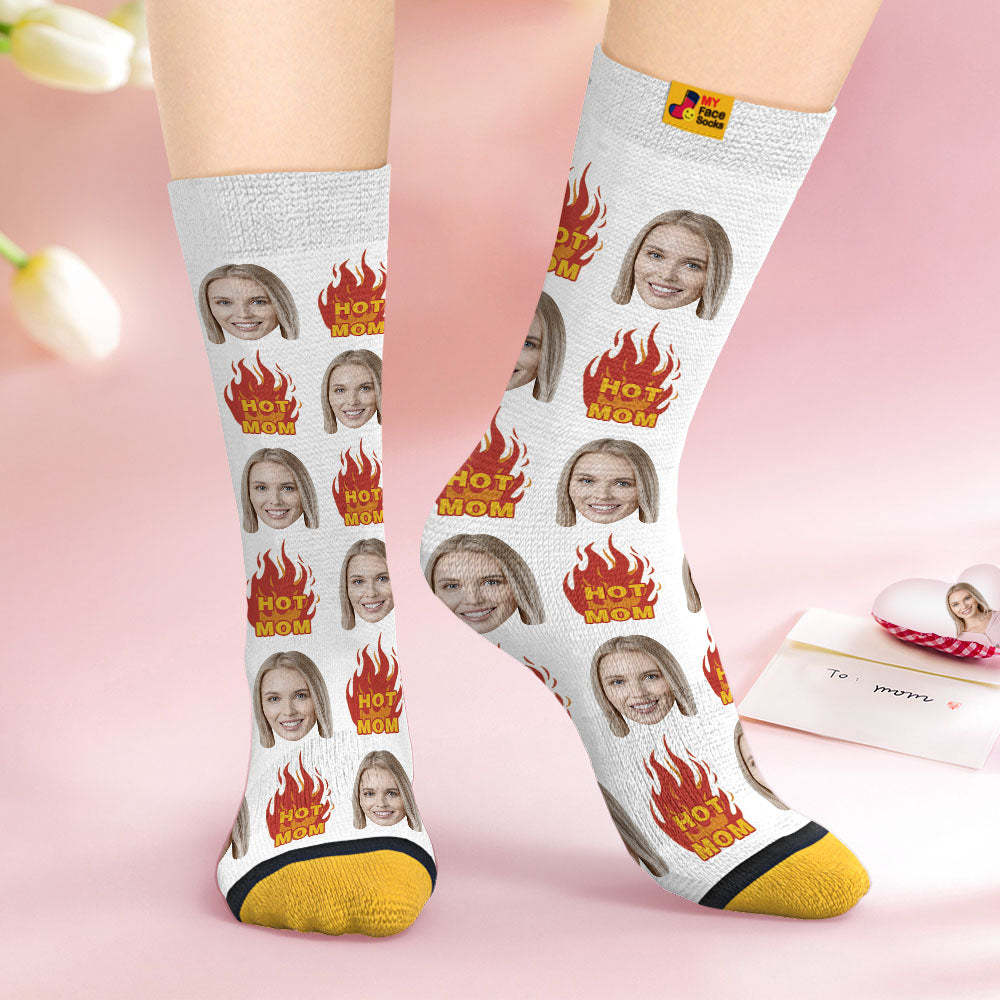 La Cara Personalizada Pega Los Calcetines Impresos Digitales 3d De Los Regalos Sorpresa Personalizados Para Hot Mama - MyFaceSocksES