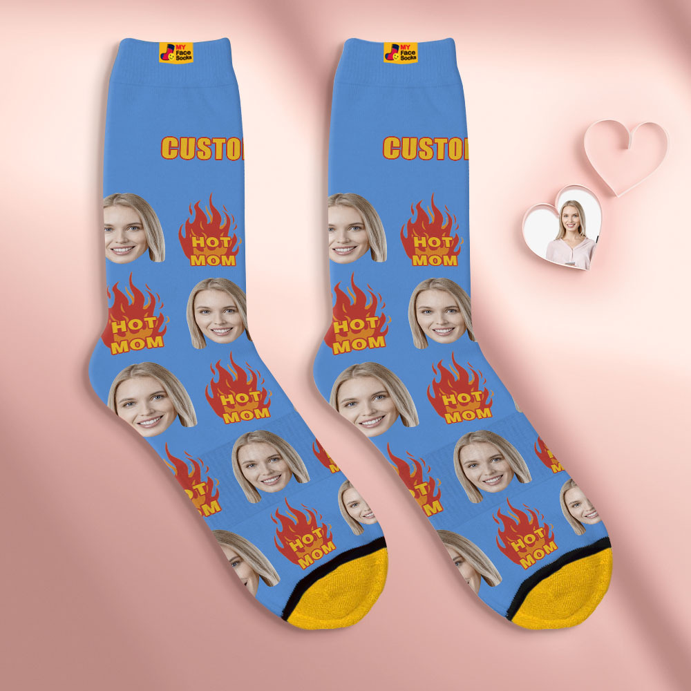 La Cara Personalizada Pega Los Calcetines Impresos Digitales 3d De Los Regalos Sorpresa Personalizados Para Hot Mama - MyFaceSocksES