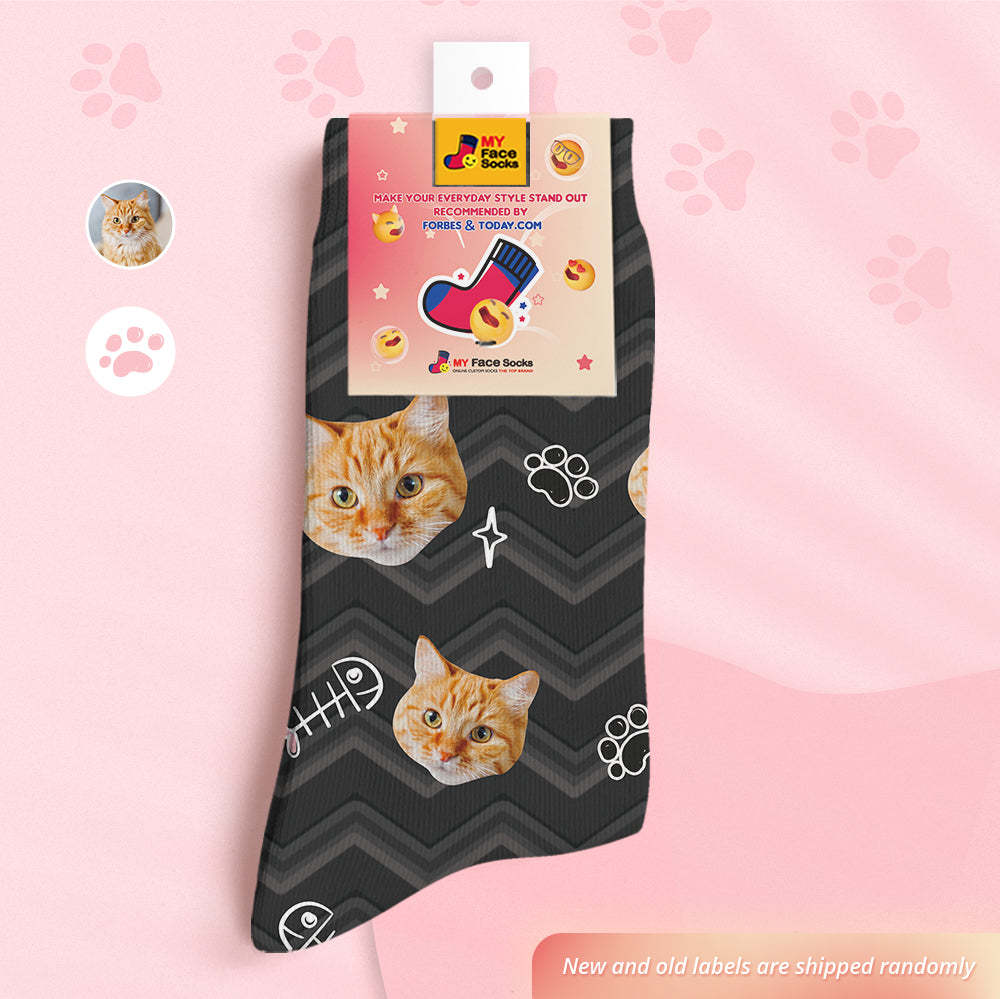 Calcetines De Cara Personalizados Calcetines Impresos Digitales En 3d Personalizados-cara Linda De Mascota - MyFaceSocksES