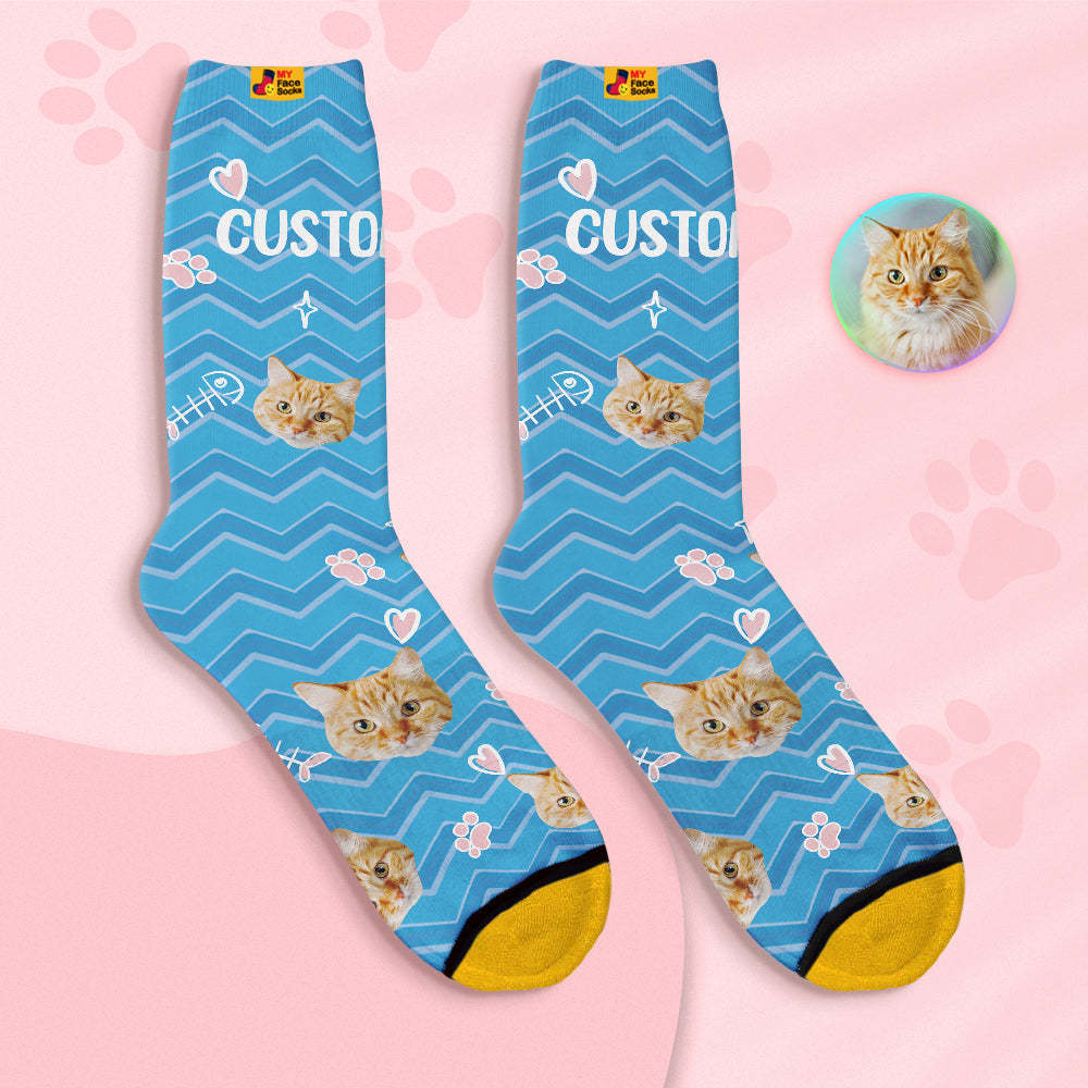 Calcetines De Cara Personalizados Calcetines Impresos Digitales En 3d Personalizados-cara Linda De Mascota - MyFaceSocksES