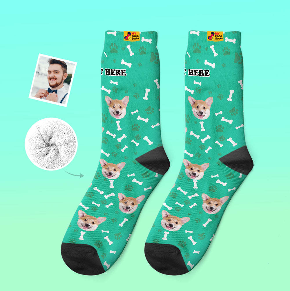 Calcetines Gruesos Personalizados Foto 3d Calcetines Impresos Digitales Otoño Invierno Calcetines Cálidos Perro - MyFaceSocksES