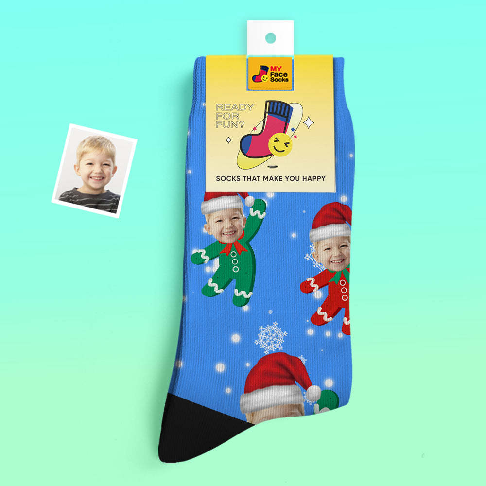 Calcetines Gruesos Personalizados Foto 3d Calcetines Impresos Digitales Otoño Invierno Calcetines Cálidos Niños Regalo De Navidad - MyFaceSocksES