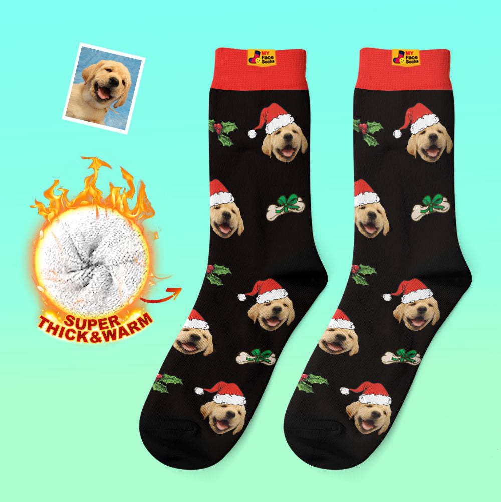 Calcetines Gruesos Personalizados Foto 3d Calcetines Impresos Digitales Otoño Invierno Calcetines Cálidos Lindos Calcetines De Cara De Mascota Regalo De Navidad - MyFaceSocksES