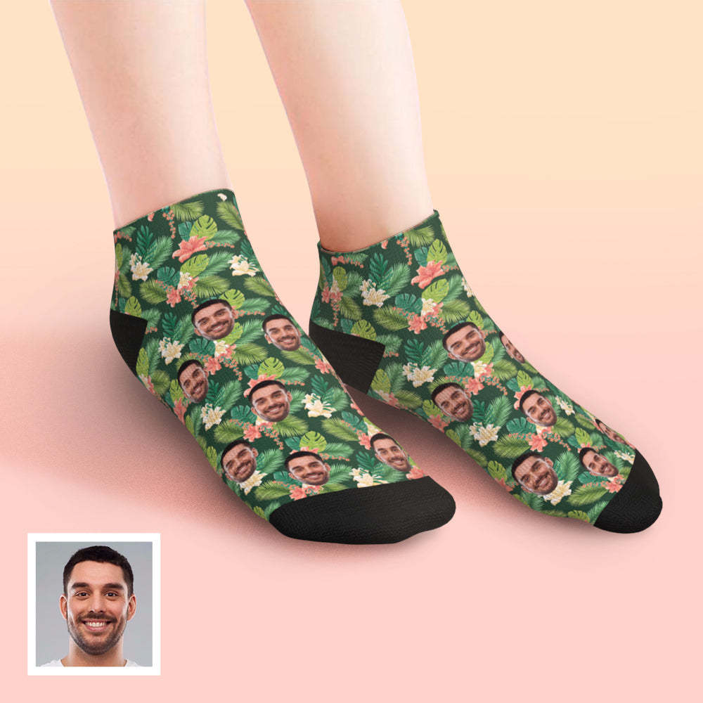 Calcetines Tobilleros De Corte Bajo Personalizados Verano - MyFaceSocksES