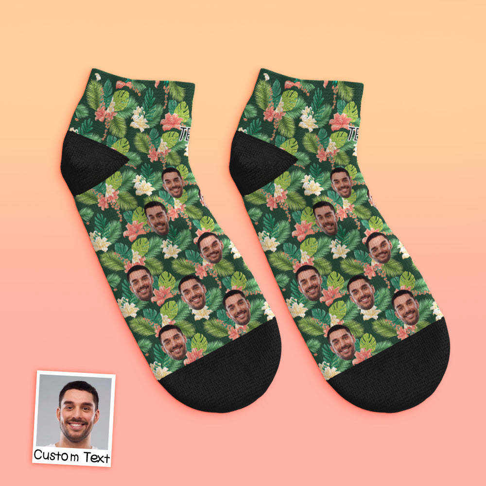 Calcetines Tobilleros De Corte Bajo Personalizados Verano - MyFaceSocksES