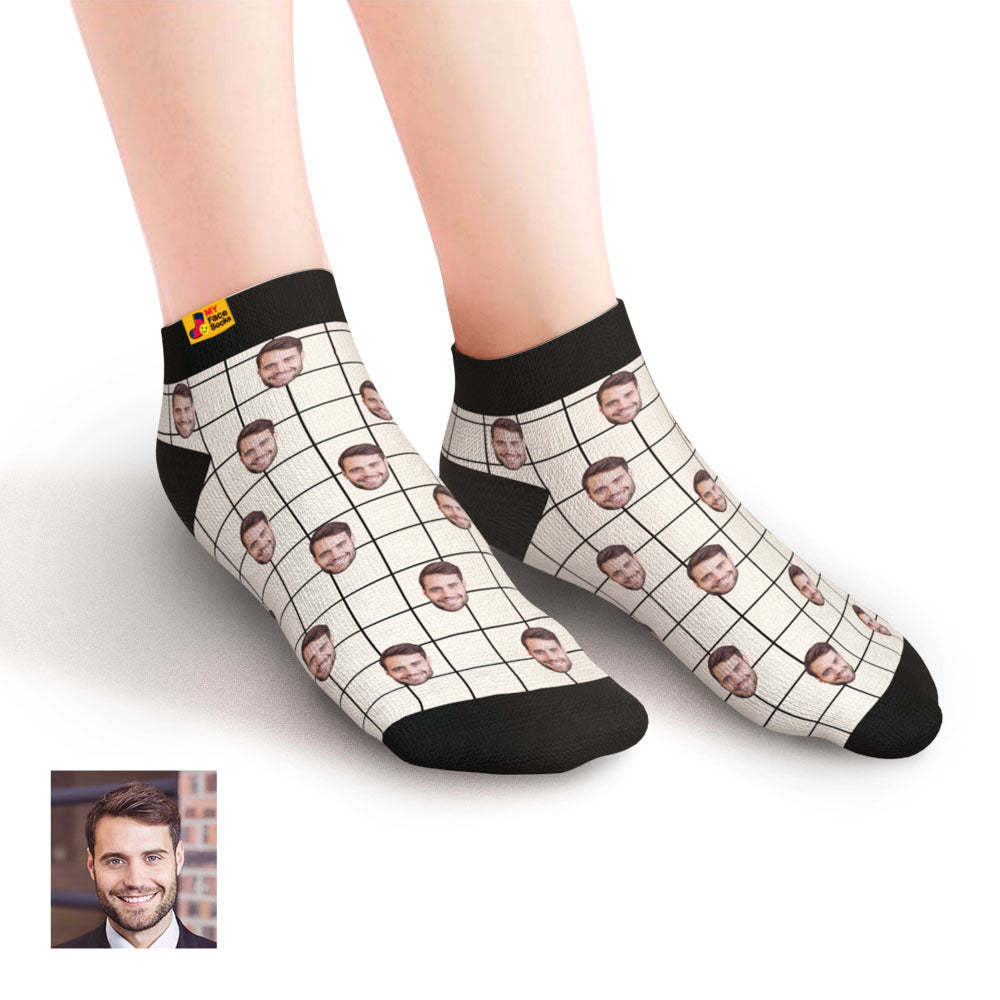 Calcetines Tobilleros De Corte Bajo Personalizados Calcetines Faciales Personalizados - MyFaceSocksES