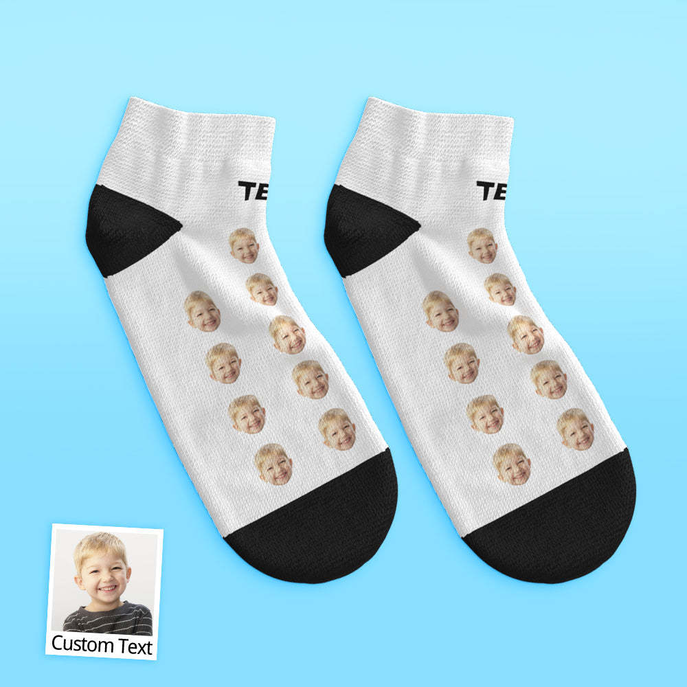 Calcetines Tobilleros De Corte Bajo Personalizados Para Papá #1 Daddy - MyFaceSocksES