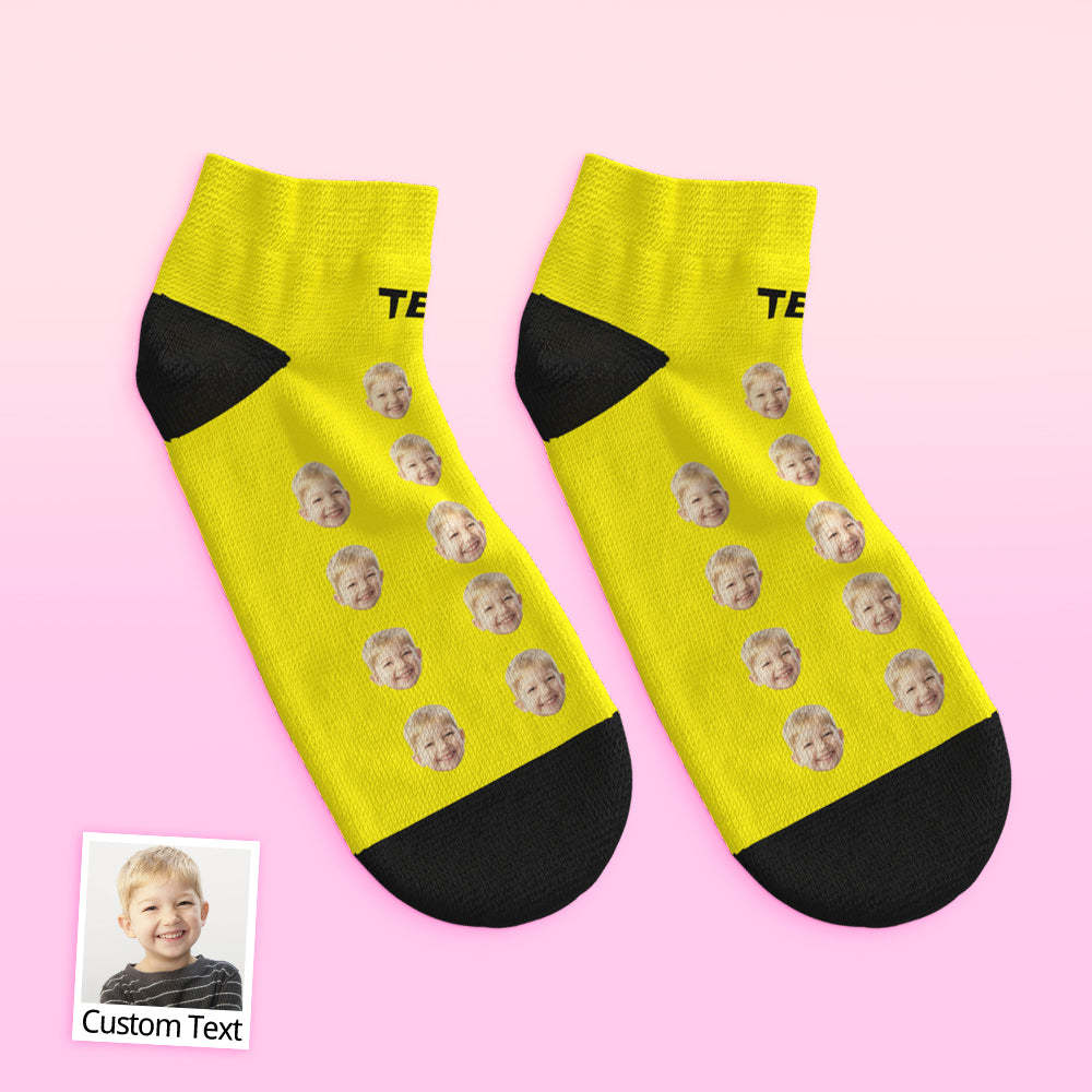 Calcetines Tobilleros De Corte Bajo Personalizados Para Papá #1 Daddy - MyFaceSocksES