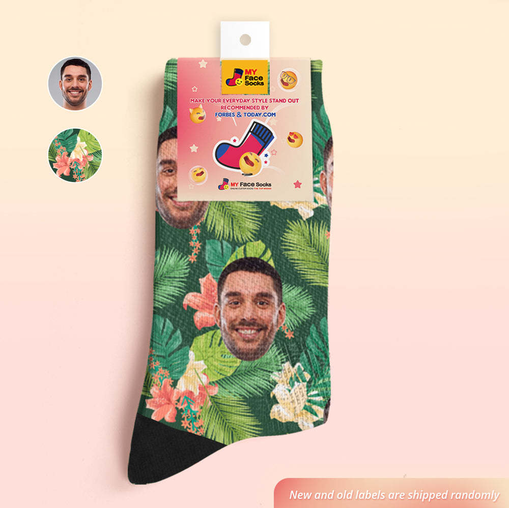 Calcetines Faciales Personalizados Agregue Imágenes Y Nombre Calcetines Suaves Transpirables De Verano - MyFaceSocksES