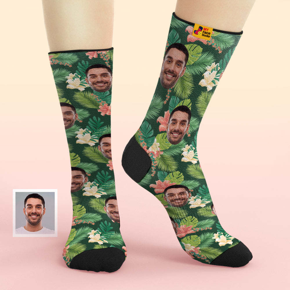 Calcetines Faciales Personalizados Agregue Imágenes Y Nombre Calcetines Suaves Transpirables De Verano - MyFaceSocksES