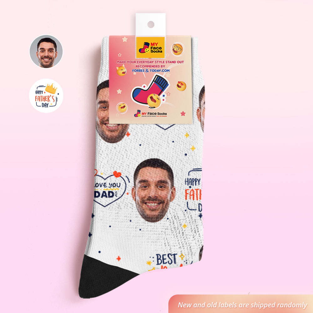 Calcetines De Cara Personalizados Agregar Imágenes Y Nombre Gran Papá Sublimado Regalos Del Día Del Padre Calcetines Suaves Transpirables - MyFaceSocksES