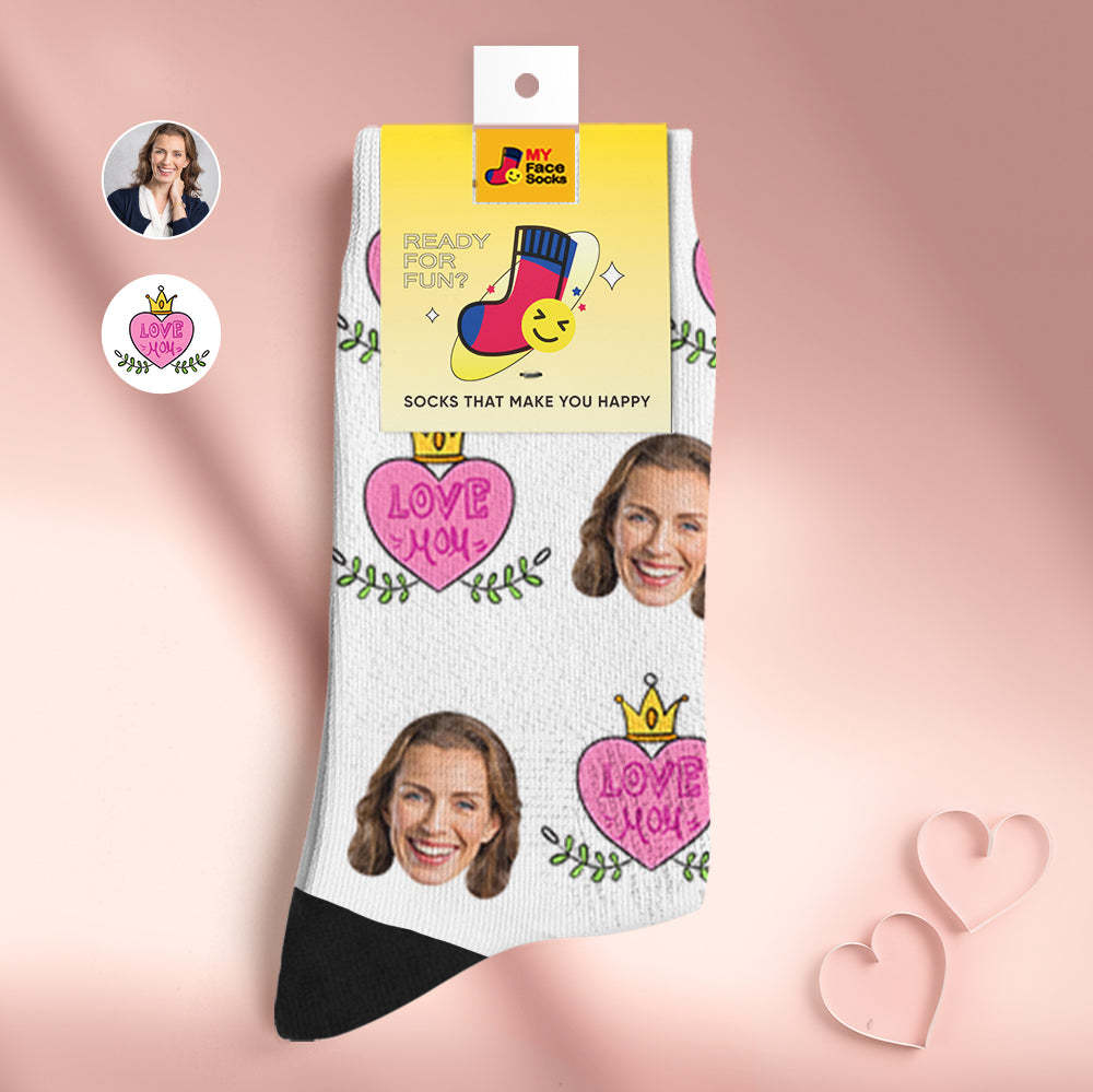 Calcetines Faciales Transpirables Personalizados Calcetines Suaves Personalizados Regalos Para Love Mom - MyFaceSocksES