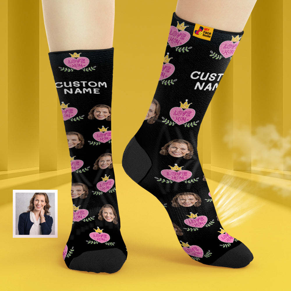 Calcetines Faciales Transpirables Personalizados Calcetines Suaves Personalizados Regalos Para Love Mom - MyFaceSocksES