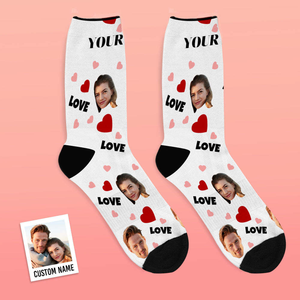 Calcetines De Cara Personalizados Calcetines De Foto Personalizados Regalo Para La Familia - Amor - MyFaceSocksES