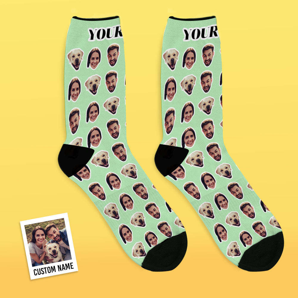 Calcetines Coloridos Personalizados Con Tu Foto - Dos Caras - MyFaceSocksES