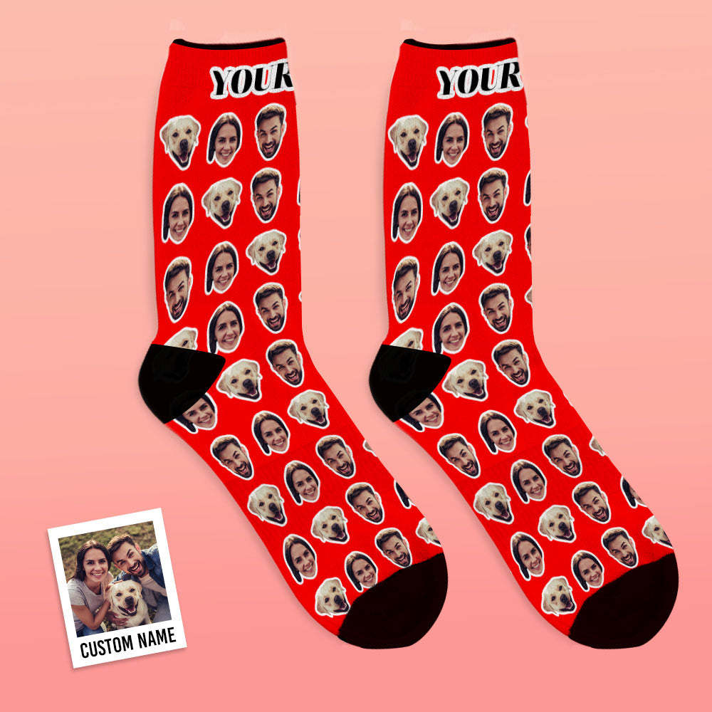 Calcetines Coloridos Personalizados Con Tu Foto - Dos Caras - MyFaceSocksES