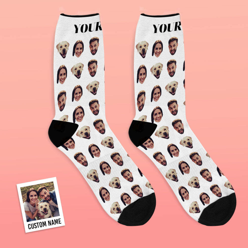 Calcetines Coloridos Personalizados Con Tu Foto - Dos Caras - MyFaceSocksES