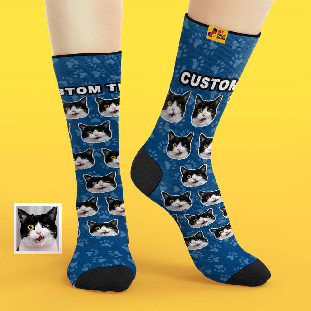 Calcetín Cara Gato Personalizado - MyFaceSocksES