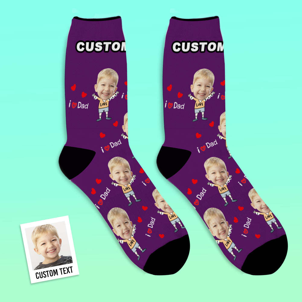 Calcetines De Cara Personalizados Para El Papá Más Querido - MyFaceSocksES