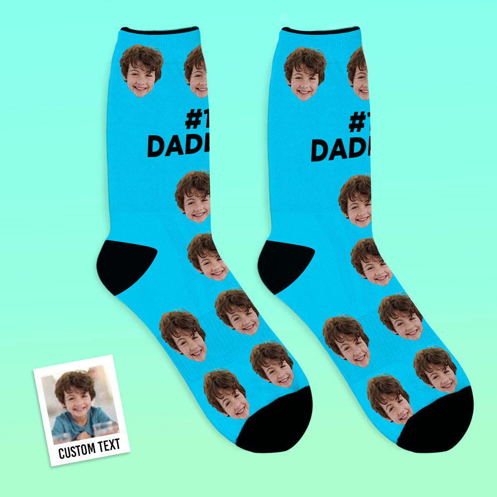 Calcetines De Cara Personalizados Regalos Para Papá # 1 Daddy - MyFaceSocksES