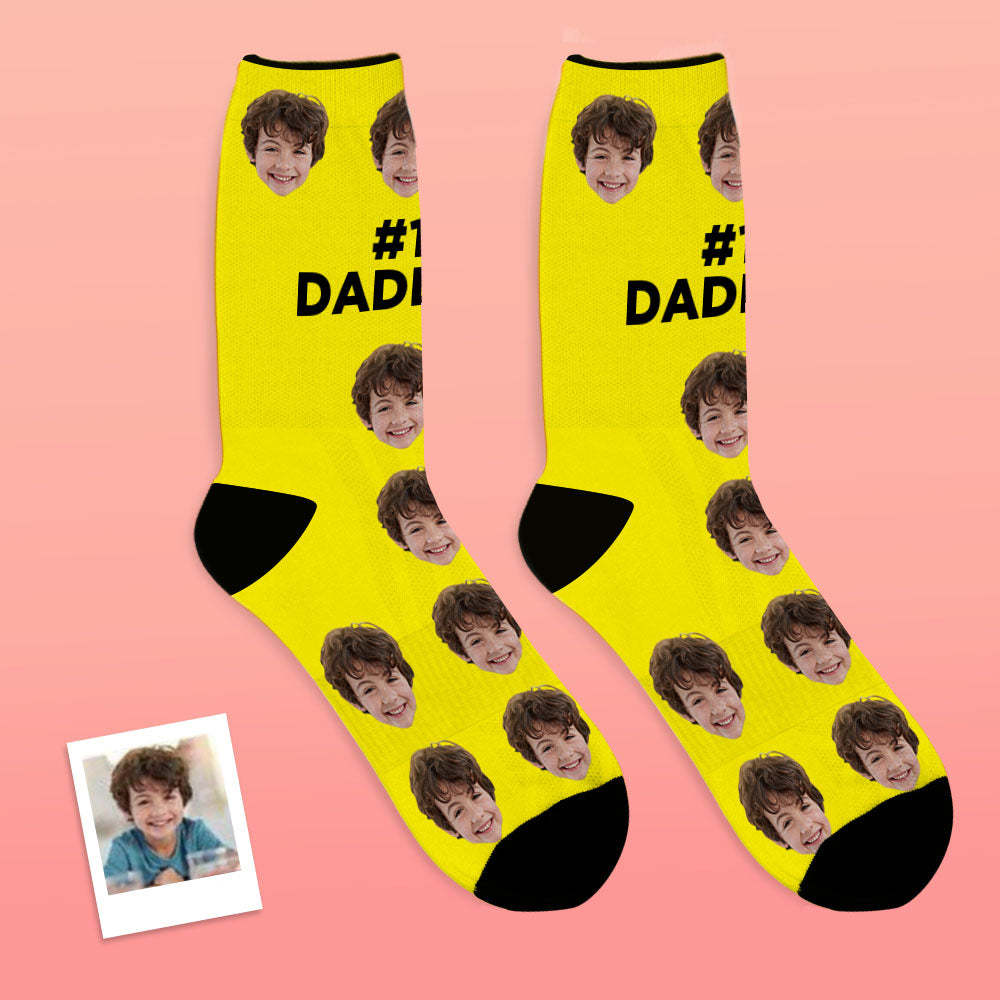 Calcetines De Cara Personalizados Regalos Para Papá # 1 Daddy - MyFaceSocksES