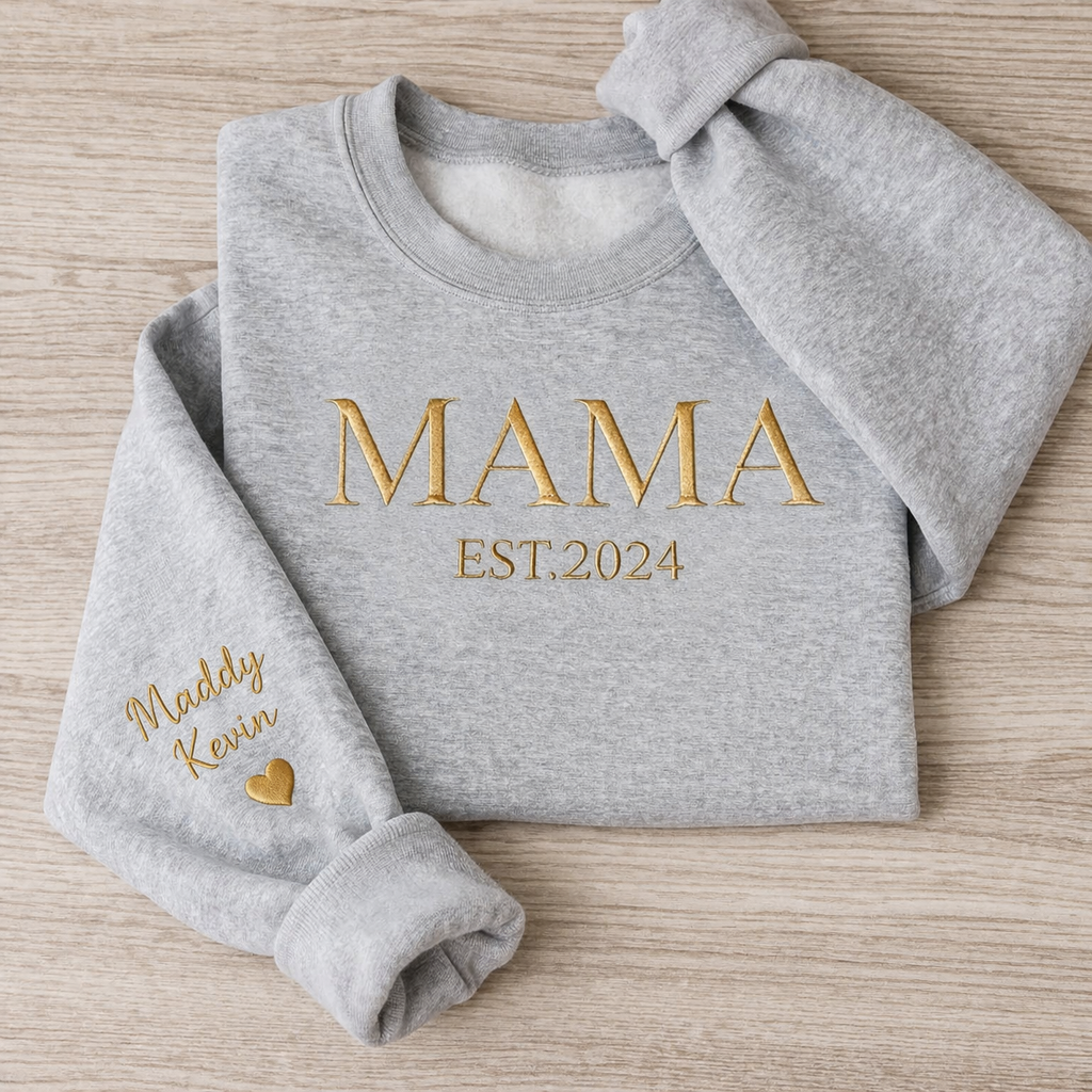 Sudadera Personalizada Bordada Para Mamá, Sudadera Con Capucha Bordada Personalizada Para Mamá, Conjunto Para Mamá Primeriza, Ropa Para Anunciar El Embarazo, Regalos Para El Día De La Madre. - MyFaceSocksES