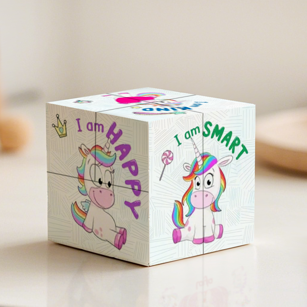 Cubo De Rubik Con Personajes De Dibujos Animados Personalizados, Regalo Creativo Para Niños - MyFaceSocksES