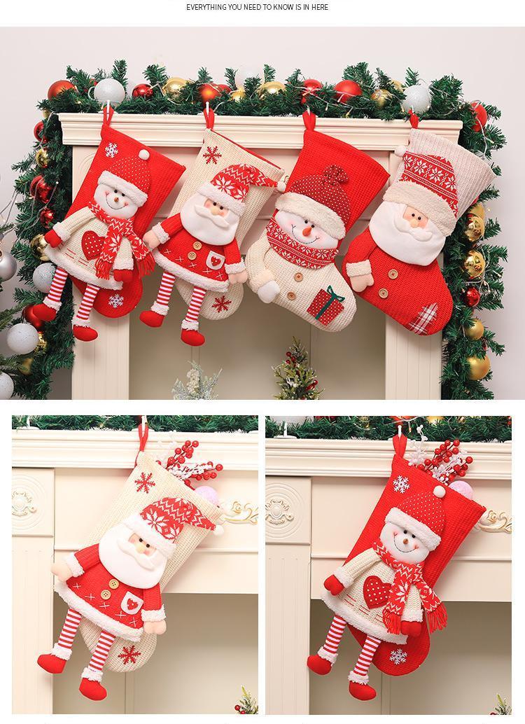 Calcetín Navideño, Regalo De Papá Noel, Árbol De Navidad, Decorativo, Media, Adorno, Regalo De Navidad, Calcetines Navideños, Caja De Dulces, Decoración, Tienda, Reno, Papá Noel, Muñeco De Nieve, Papá Noel, Navidad Para Niños - MyFaceSocksES