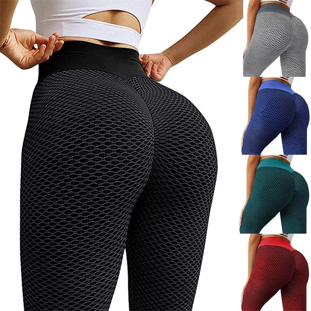 Mallas Deportivas De Cintura Alta De Panal Para Mujer, Pantalones De Yoga Para Correr Con Realce De Glúteos, Mallas Elásticas Altas Para Entrenamiento Físico - MyFaceSocksES