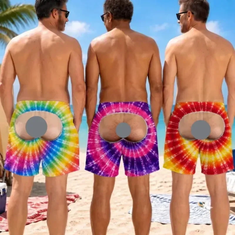Bañadores Divertidos Personalizados Para Hombre, Novedad En Pantalones Cortos De Natación Con Ilusión óptica, Pantalones Cortos Divertidos Y Novedosos Para Fiesta, Regalo Para Marido Y Novio - MyFaceSocksES