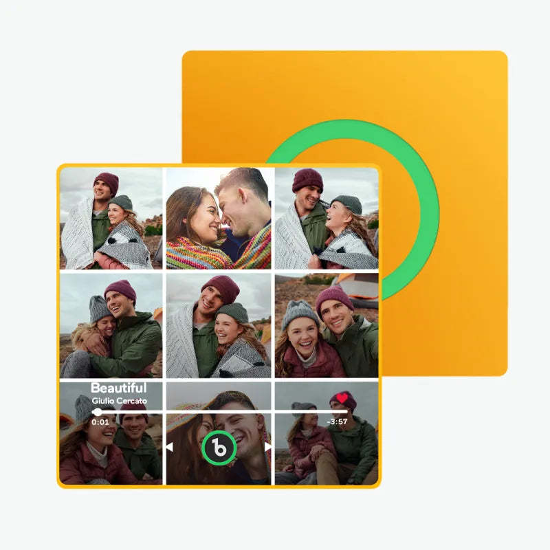 Imán De Nevera Con Música Personalizada, Regalo De San Valentín, Marco Colorido, Imán Para Nevera, Adhesivo Para Fotos De Pared Con Música, Movimiento Musical Reproducible, Regalo Para Pareja - MyFaceSocksES