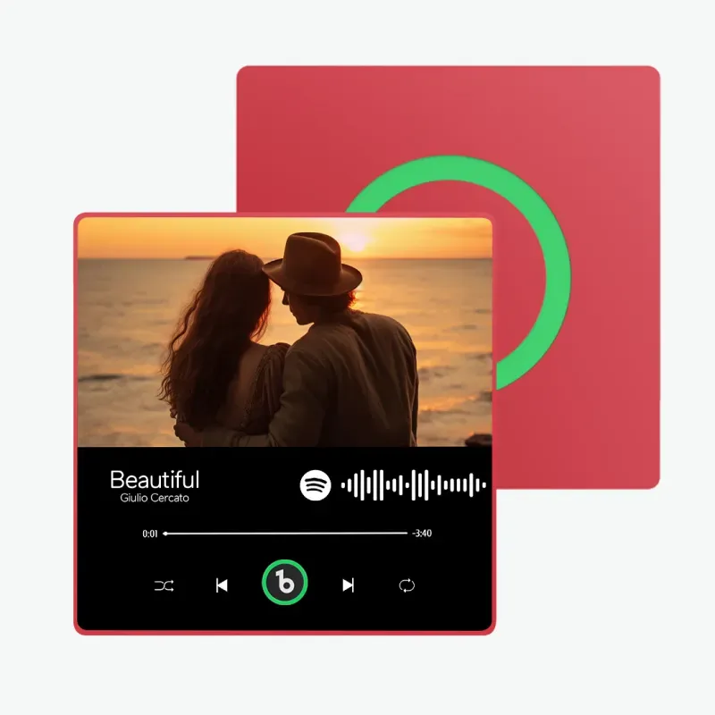 Imán De Nevera Musical Personalizado Con Marco Colorido. Álbum De Música. Adhesivo De Pared Con Foto Y Movimiento Musical Que Se Puede Reproducir. Regalo Para Parejas. - MyFaceSocksES