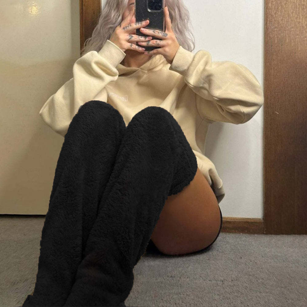 Calcetines Peludos Para Mujer, Calentadores De Piernas De Invierno, Calcetines Coloridos, Regalos Para Ella, Regalo Cálido De Navidad - MyFaceSocksES