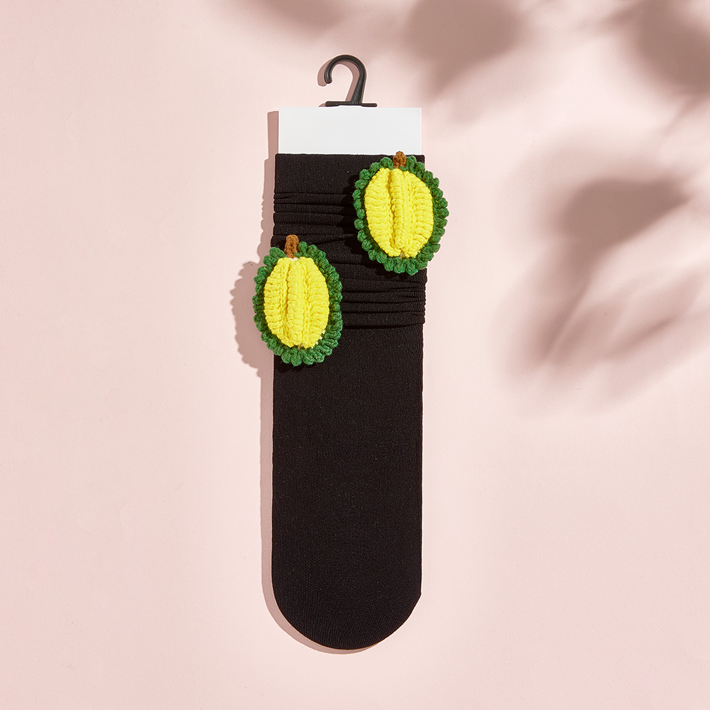 Calcetines De Punto Con Flores Y Frutas De Varios Estilos, Calcetines Coloridos