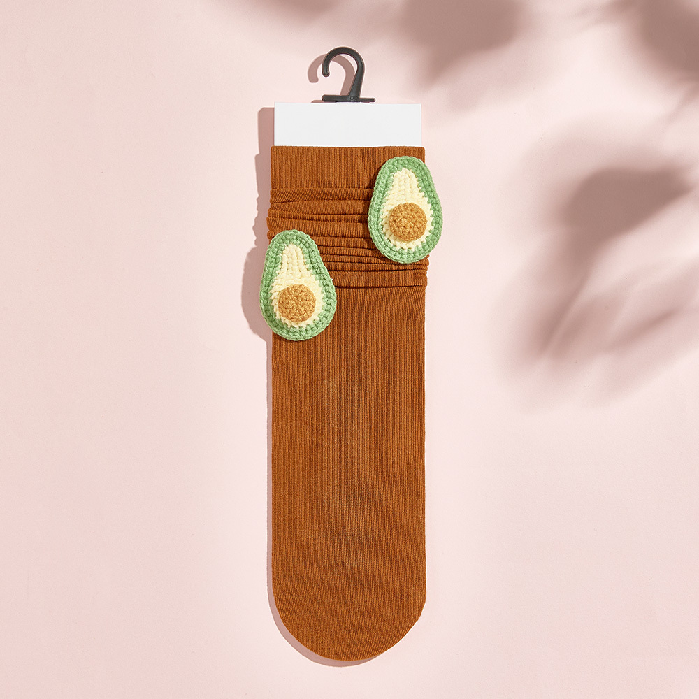 Calcetines De Punto Con Flores Y Frutas De Varios Estilos, Calcetines Coloridos - MyFaceSocksES