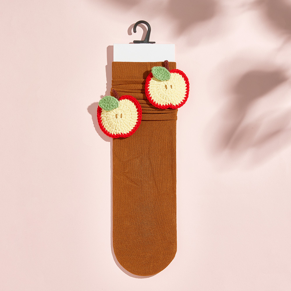 Calcetines De Punto Con Flores Y Frutas De Varios Estilos, Calcetines Coloridos - MyFaceSocksES