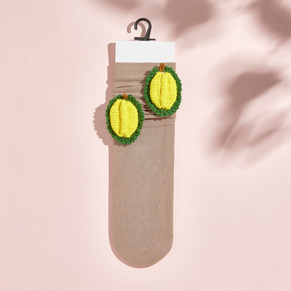 Calcetines De Punto Con Flores Y Frutas De Varios Estilos, Calcetines Coloridos - MyFaceSocksES