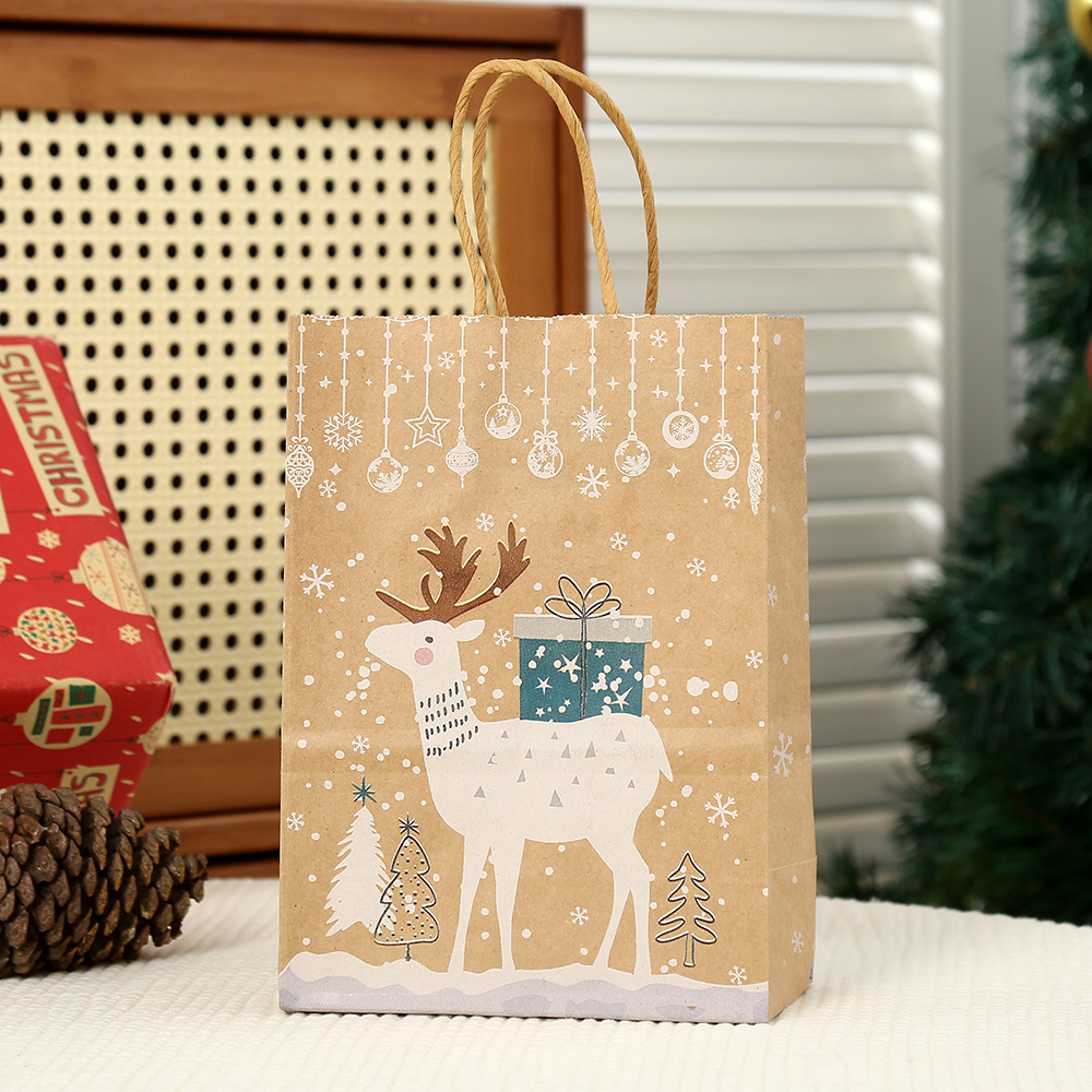 Bolsa De Regalo Navideña De Alce (21 X 15 X 8 Cm) - MyFaceSocksES