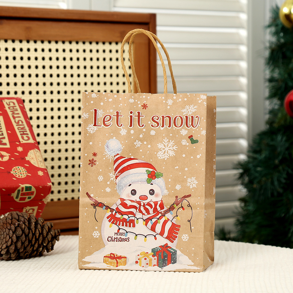 Bolsa De Regalo Navideña Con Diseño De Papá Noel (21 X 15 X 8 Cm) - MyFaceSocksES